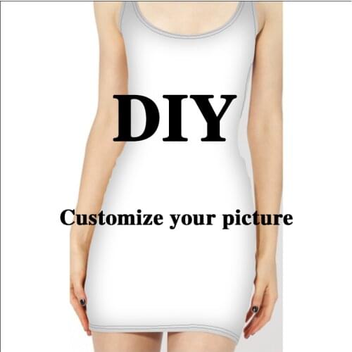 NADANBAO DIY Your Own Pictures Customize Mini Dress For Women Digital Print Diy Outfits Sleeveless Tank Dresses