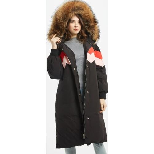 2020 winter new down jacket braids fur collar long coat fashion thickening liner warm down jacket ladies