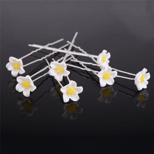 20Pcs Bridal Wedding Lily Tree Branch Flower Hairpins Women Elegant Charm Summer Beach Party Hair Clips Accessories