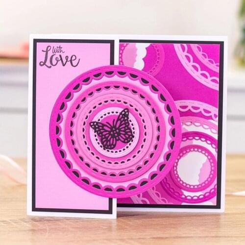 2021 New Round Shape DIY Craft Metal Cutting Die Scrapbook Embossed Paper Card Album Craft Template Stencil Dies Embossing