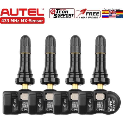 4PCS Autel 433MHz MX-Sensor M Tire Repair Tool Car Accessories Universal Programmable Clamp-in TPMS Sensor for TS401 TS501 TS508