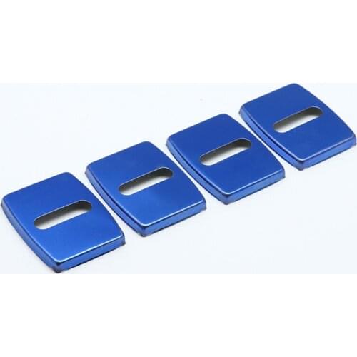 4PCS Auto Case Stainless Steel Door Lock Buckle Protective Cover For BMW 3 series GT 3GT E46 E90 F30 Car Styling