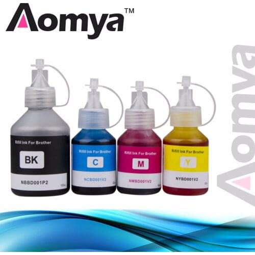4 Pcs Refill Dye Ink Kit kits BK 100ML C/M/Y 42ml Special For all Brother DCP-T300 500W T700W T800W Refillable Inkjet Printer