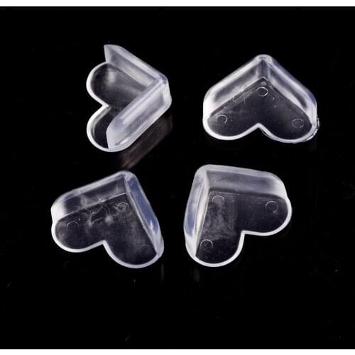 5*4*2CM 4Pcs Love Heart Desigh Baby Safety Silicone Protector Table Corner Edge Guards Cover Children Anti Collision