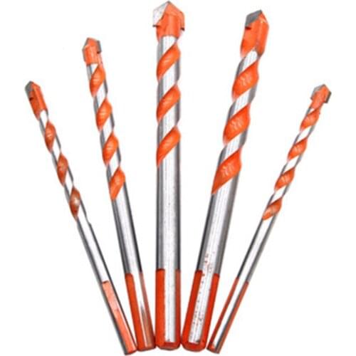 5pcs/Set Triangle Drill Bit Kit 6/8/10/12mm Ceramic Concrete Hole Opener Power Tools for Tile /glass / Brick Wall /Wood