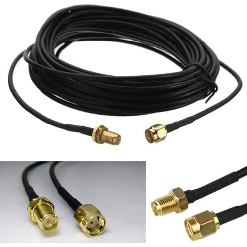 RP-SMA Male to Female RG174 WiFi Antenna Extension Coaxial Cable 1m/3m/6m/9m for Router Wireless Network Card Adapter M5TB
