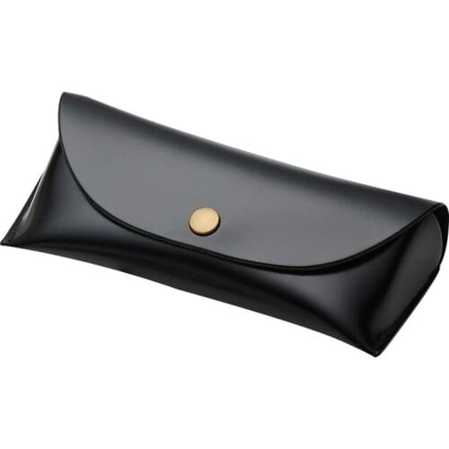 Glasses Bag Case Black Pu Fashion Eyewear Large Frame Glasses Simple Storage Box Simplicity Man Woman Solid Trend Accessories