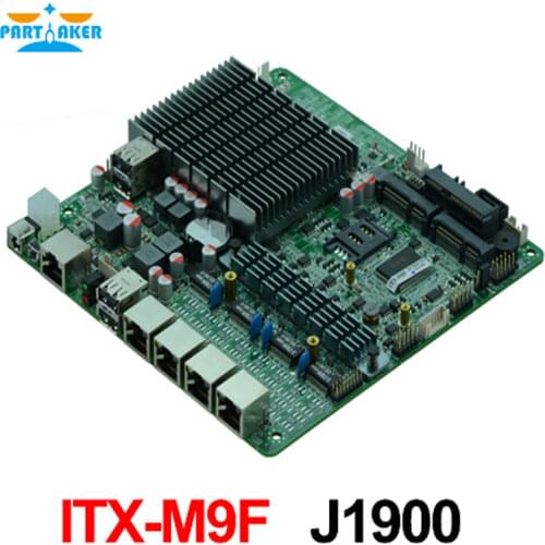 Firewall industrial embedded motherboard ITX_M9F supports Intel J1900/2.00GHz Quad core processor with 1*VGA/6*USB/2*COM