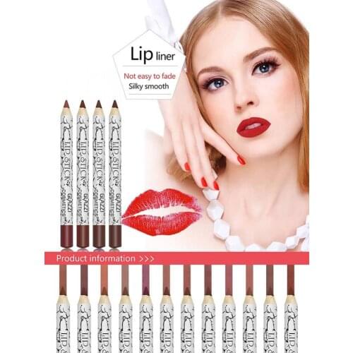 Lipstick Pen Lip Liner Combo Set Matte Lasting Lipstick Pencil