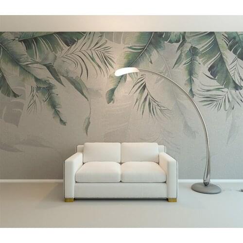 Customizable banana leaf picture background wall painting modern study room living room bedroom decoration photo painting