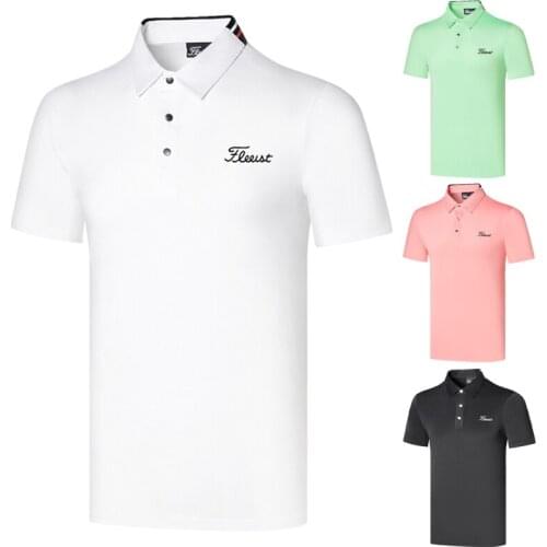 New Quick Dry Mens Golf Short Sleeve Sports Casual T-shirt Quick Dry Breathable Slim Polo Shirt Mens Golf Short Slee