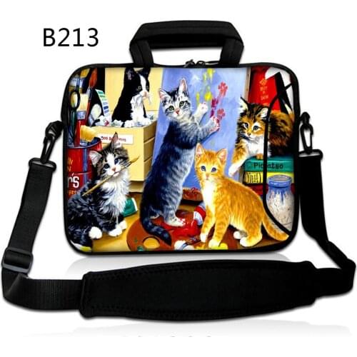 Cats Laptop bag Sleeve Case Protective Shoulder handBag Notebook Briefcases For 13 14 15.6 inch Macbook Air HP Lenovo Dell