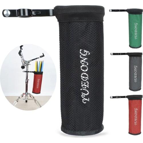 Dazzle Colour Drum Stick Holder Clip-on Stand Drumstick Barrel Bags with Mesh 4 Colors Optional