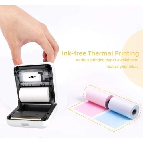 Peripage Poooli Papeang Phomemo Self-Adhesive Thermal Paper Clear Print Photo Paper Printable Sticker Label Papers