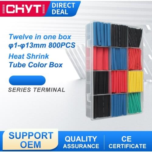 The Manufacturer Directly Provides 800pcs Color Electrical Flame Retardant Insulation Heat Shrinkable Sleeve Box Assembly
