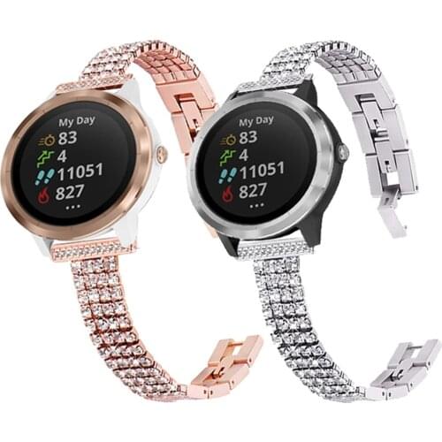 20mm 22mm Diamond Strap For Garmin Venu 2 GarminMove 3 GarminActive S Vivoactive 4 Band Bracelet Womens jewelry Wrist Watchband