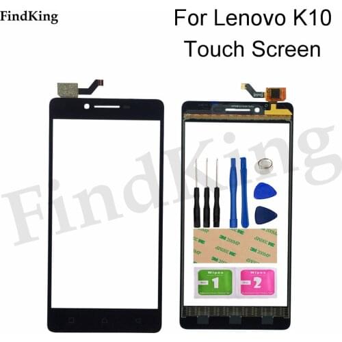 Touch Screen For Lenovo K10 K10E70 Touch Screen Front Glass TouchScreen Digitizer Panel Lens Sensor 3M Glue Wipes Tools
