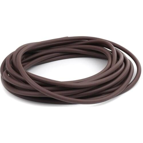 8Seasons Rubber Jewelry Hollow Pipe Tube Cord Black Coffee Color 2mm/5mm DIY Making Jewelry Findings,1-5Roll (Approx 5 M/Roll)