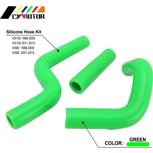 Motorcycle Silicone Radiator Coolant Hose Water Pipe For KX100 1998-2009 KX100 KX85 2011-2013 KX80 1998-2000 KX 80 85 100