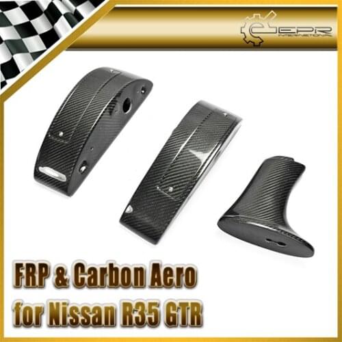 Car-styling For Nissan R35 GTR Carbon Fiber Spoiler Raise Lifter Block Glossy Fibre Wing Leg CBA DBA Higher Legs Body Kit Trim