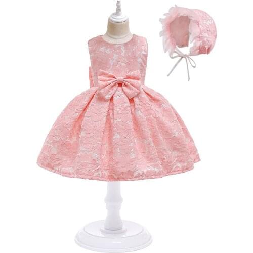 Girl Party Dance Dress Hat Set Children Princess Bow Dresses For Festival Kids Costume Clothes Child Elegant Halloween Clothing