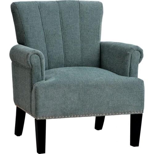 Stable Durable Strong Load-bearing Padded Chair Furniture Living Room Chair Squared Backrest for Home