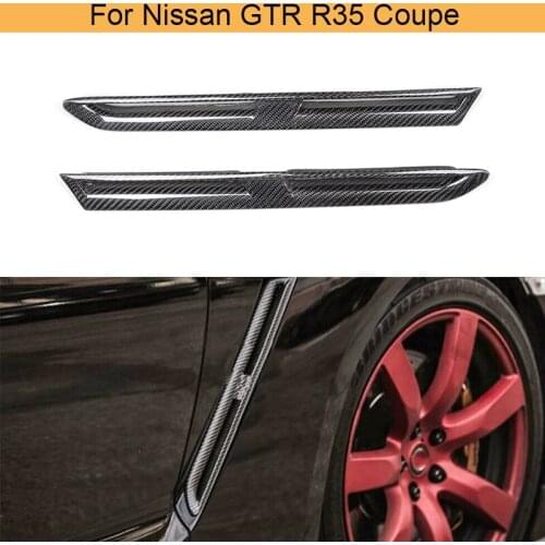 Car Side Fender Vents Air Intake Decorative for Nissan GTR R35 Coupe 2009 - 2015 Carbon Fiber Air Intake Fender Vents Trims
