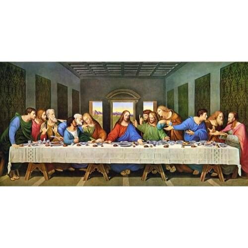 High quality Oil painting Canvas Reproductions The Last Supper by Leonardo Da Vinci Painting hand painted