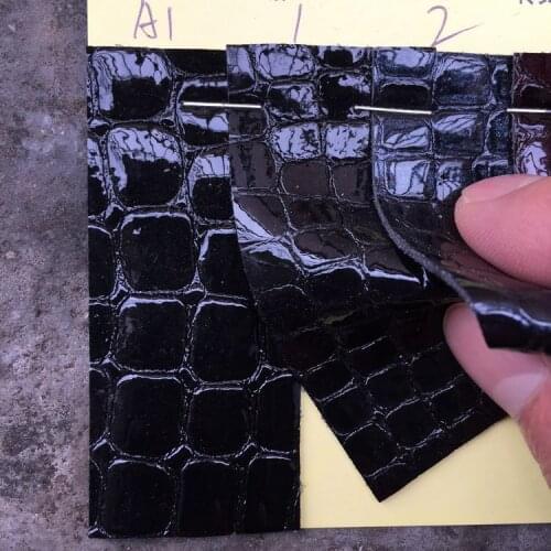 High-quality Microfiber Mirror surface stone embossed shoes leather material