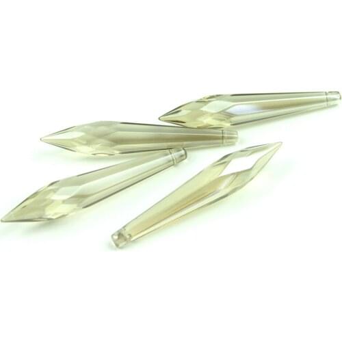 10pcs/Lot 63mm Cognac Crystal multifaceted Icicle Chandelier Pendants Crystal U-Drop Pendants ,Crystal Chandelier Parts