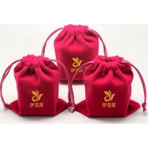 100pcs/lot)High quality velvet cheap drawstring bag jewelry bag wholesale velvet gift bag custom gift pouch for gift jewelry