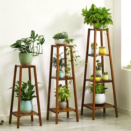 2/3/4 Layers Simplicity Wood Stand For Plants Landing Type Light Extravagant Multi-storey Shelf Indoor Flowerpot Flower Stand