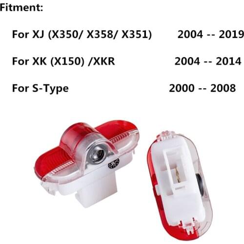 2 X LED Car Door Light Logo projector Laser Lamp For Jaguar XJ 2004-2019 XK (X150) /XKR S-Type Car Decorative Light Accessories