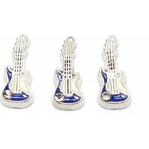 20Pcs/Lot Guitar Alloy Floating Charms Hand-made DIY for Glass Lockets