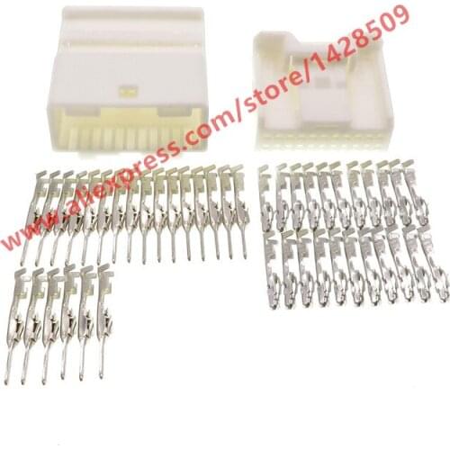 5 Sets 22 Pin 0.7mm Car Navigation Reversing Mirror Wiring Harness Connector Automotive Audio Wire Plug For Nissan Auto