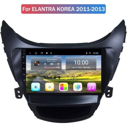 Android 10.0 System Quard Core 2G+32G WIFI HD 1024*600 Car GPS Nagavition For HYUNDAI ELANTRA/KOREA 2011-2013 Audio Stereo