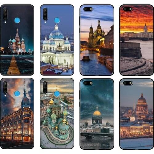 Black tpu Case For Huawei Honor 20 Lite 10 10i 20S 30S 30 Case Honor 7A 7s 7C 5.7 Russian Federation Moscow Saint Petersburg