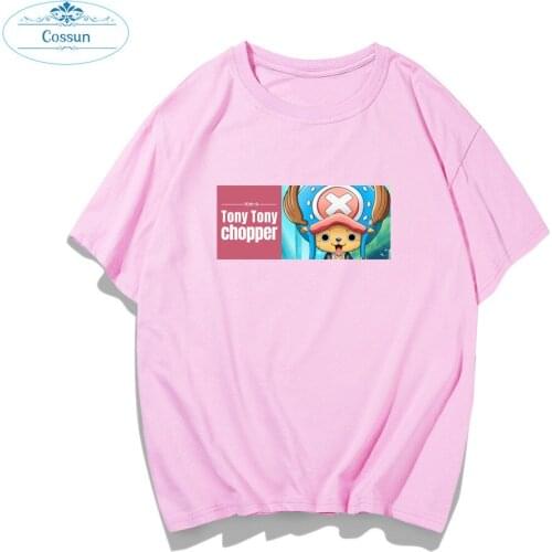 COSSUN Hot Anime Cute Tony Tony Chopper Soft Cotton Wearing Fashion T-shirt Harajuku Unisex Tees