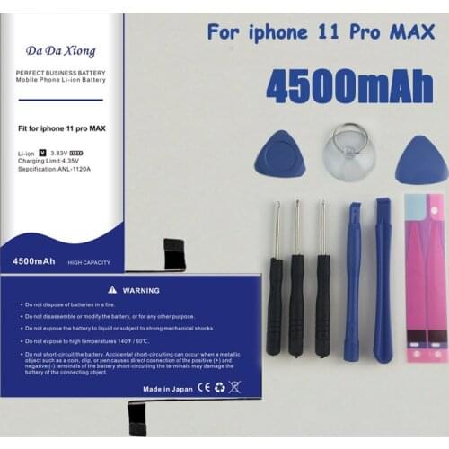 DaDaXiong 100% Brand New Battery For iPhone 11 Pro MAX High Capacity 4500mAh 0 Cycle Free Tool Kit