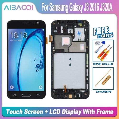 AiBaoQi Brand New 5.0 Inch Touch Screen+720 x 1280 LCD Display Assembly Replacement For Samsung Galaxy J3 2016/J320A Phone