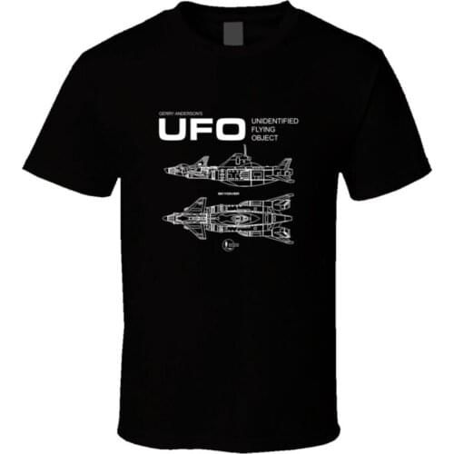 Ufo Shado Tv Series Skydiver 2019 Summer T-Shirts for Men Funny Short Sleeve Cotton T-Shirts Cotton 3D T-Shirts