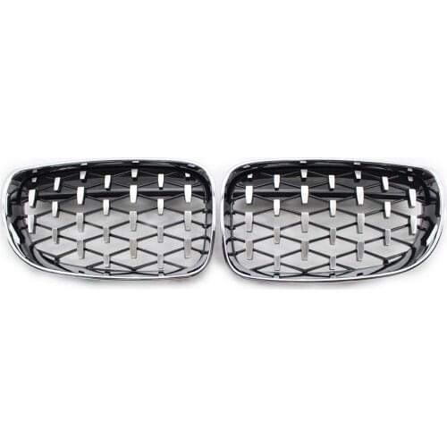 Chrome Diamond Meteor Style Front Grille Fits BMW E81 E82 E87 E88 1 Series 2008-2011 Grill