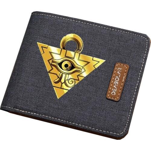 Game anime Yu Gi Oh wallet Men women short printing Carteira Bifold wallet teenagers student coin Card purse