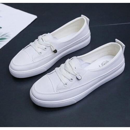 Womens Casual Shoes Fashion Womens Vulcanize Shoes White Lace Up Sneaker Ladies Platform Female Walking Shoes Zapatillas Mujer