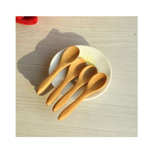 5pcs Small Mini Wooden Spoons For Kids Honey Kitchen Using Condiment Spoon 9.2*2.0cm Cucharas Colheres