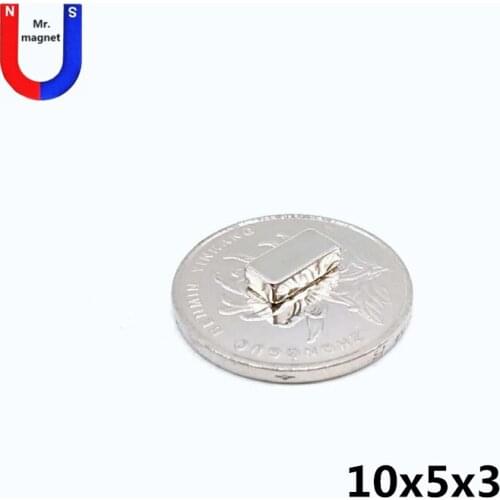 500pcs 10 x 5 x 3 mm N35 Super Strong Powerful Block Magnet 10x5x3 Rare Earth Neodymium Magnets 10*5*3mm