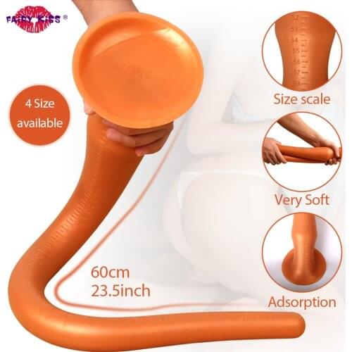 Soft Anal Plug Silicone Long Dildo Sex Toy For Women Big Butt Ass Plug Dilators Vaginal Masturbator Men Anus Prostate Stimulator