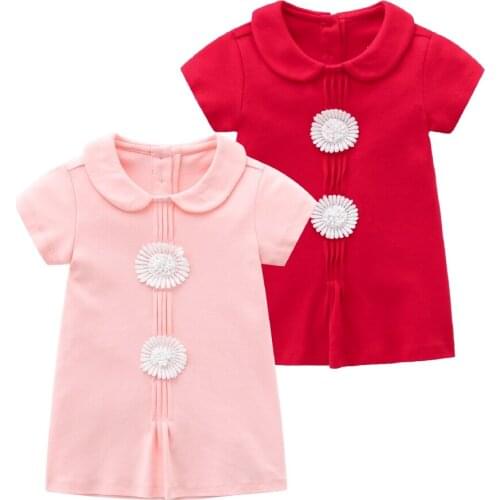 New Arrival Kids Girls Knit Short Sleeve Princess Dress