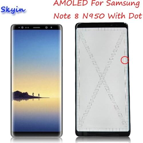 Original AMOLED For SAMSUNG Galaxy NOTE 8 LCD N950 N950F N950N Display replacement lcd for samsung galaxy note 8 With Defect