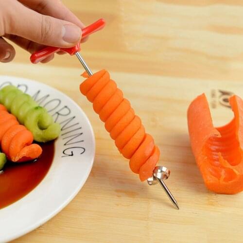 Vegetables Spiral Knife Carving Tool Potato Carrot Cucumber Salad Chopper Manual Spiral Screw Slicer Cutter Spiralizer